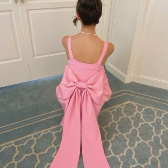 loveshackfancy large bow dress pink slip dress cocktail Barbie - Picture 4 of 6